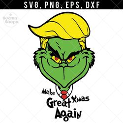 make xmas grinch again svg clipart, grinch trump svg, grinch quotes tshirt, compatible with cricut and cutting machine