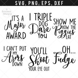 christmas story quotes 6 svg clipart, quotes svg, word svg, compatible with cricut and cutting machine