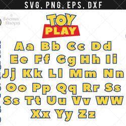 toy font svg clipart, play svg font, story font tshirt, compatible with cricut and cutting machine