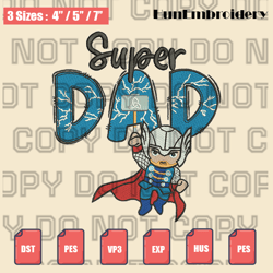 thor dad embroidery design, hot movie fathers day design, funny father's day design, instant download