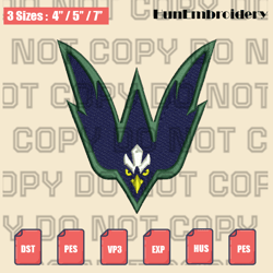 ncaa logo embroidery designs ,nc-wilmington seahawks logo embroidery designs, machine embroidery pattern