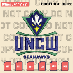 ncaa logo embroidery designs ,nc-wilmington seahawks logos embroidery designs, machine embroidery pattern