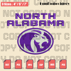 north alabama lions logo embroidery file, ncaa embroidery designs, machine embroidery design files