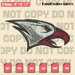 nccu eagles logo embroidery files, ncaa embroidery designs, machine embroidery design files