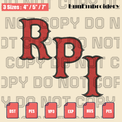 rpi engineers logo embroidery files, ncaa embroidery designs, machine embroidery design files