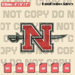 nicholls state colonels logo embroidery files, ncaa embroidery designs, machine embroidery design files
