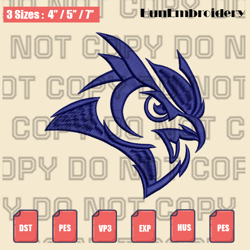 rice owls logos embroidery file, ncaa embroidery designs, machine embroidery design files
