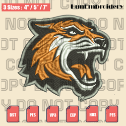 rit tigers logo embroidery file, ncaa embroidery designs, machine embroidery design files