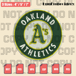 oakland athletics primary logo embroidery file,mlb embroidery designs,logo sport embroidery,machine embroidery design