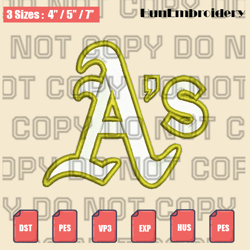 oakland athletics cap logo embroidery file,mlb embroidery designs,logo sport embroidery,machine embroidery design