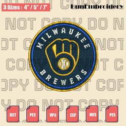 milwaukee brewers logo embroidery files,mlb embroidery designs,logo sport embroidery,machine embroidery design