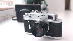 zorki 4k soviet rangefinder camera 35mm with jupiter 8 2/50. serviced. s/n 74072856