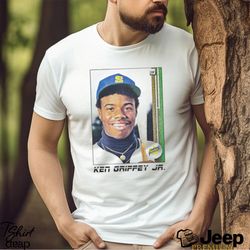 baseball card art ken griffey jr t shirt