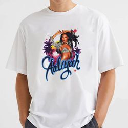 aaliyah airbrush unisex tshirt