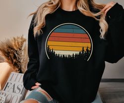 outdoor nature sweatshirt, retro sunset shirt, outdoor adven, 21