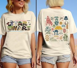 two-sided disneyland starwars shirt, galaxys edge family va, 128