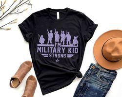 im military kid strong purple up for military child shirt,