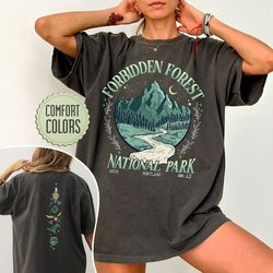 national park wizard comfort colors shirt, forbidden forest shirts, hp inspired shirt wizarding world shirt, bookish gif
