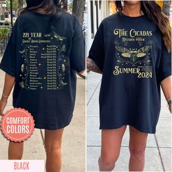 the cicadas reunion tour summer 2024 comfort color t-shirt, the cicadas comeback tour shirt, funny cicada concert shirt