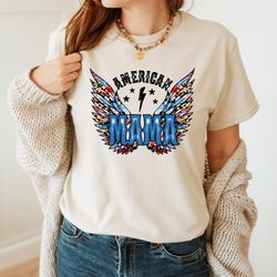 american mama t-shirt, shes a good girl shirt, loves her mama, memorial day freedom, independence day shirt