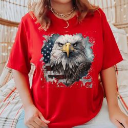 eagle with american flag t-shirt, independence day, 4th of july shirt, bald eagle shirt, american flag, patriotic bald