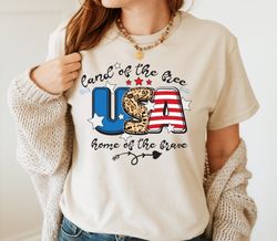land of the free usa home of the brave t-shirt, usa t-shirt, memorial day shirt, fourth of july shirt, independance day