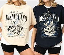 retro walt disneys disneyland shirt, mickey and friends shirt, where dreams come true shirt, disney family trip shirt