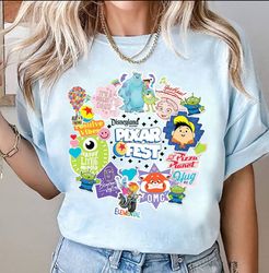 vintage disneyland pixar fest t-shirt, meet me at pixar pier disney pixar characters shirt, pixar family disneyland trip