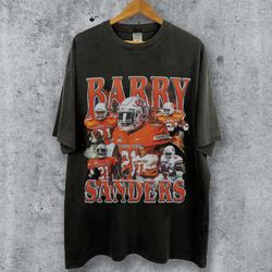 vintage 90s graphic style barry sanders t-shirt, barry sanders shirt,