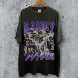 vintage style randy moss shirt, football shirt, classic 90s graphic te
