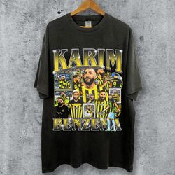 karim benzema vintage 90s graphic style t-shirt, karim benzema shirt,