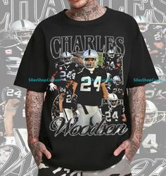 vintage 90s graphic style charles woodson t-shirt, charles woodson tee, charles