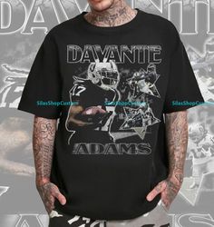 vintage 90s graphic style davante adams t-shirt, davante adams tee, retro davant