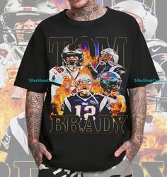 vintage 90s graphic style tom brady t-shirt, tom brady tee, retro tom brady over