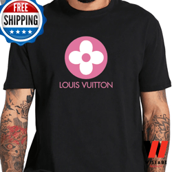 cheap pink flower louis vuitton logo t shirt, lv shirt women's, unique mothers day gifts