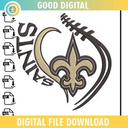 heart new orleans saints embroidery design, new orleans saints embroidery, nfl embroidery, logo sport embroidery. (2).jp