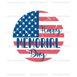 happy memorial day american flag svg