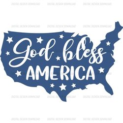 god bless america usa star map svg