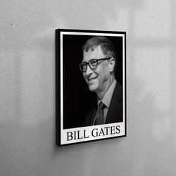 3d canvas, canvas gift, large canvas, bill gates, famous quote canvas, famous canvas gift, celebrity canvas canvas, bill