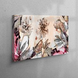 3d canvas, canvas print, 3d wall art, peony canvas art, modern canvas decor, botanical canvas, floral canvas canvas,