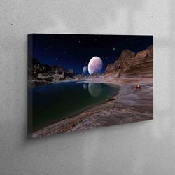 3d wall art, large wall art, canvas, space landscape, starry sky 3d canvas, sky landscape canvas, nature landscape canva