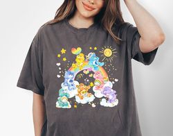 rainbow party care bears shirt, care bear birthday shirt, 80s cartoon shirt, birthday party shirt, nostalgia clothing