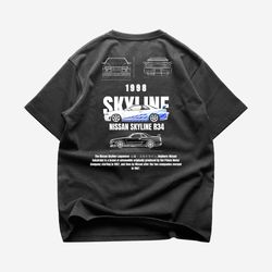 limited nissan skyline t-shirt - skyline gtr r34 tee -paul walker shirt - jdm car tee - skyline r34 shirt -japanese car