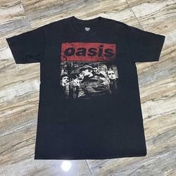 oasis graphic black t shirt, oasis band tee, vintage t-shirt, cotton graphic tee