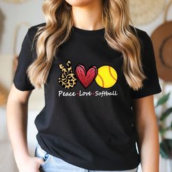 peace love softball shirt, show peace shirt, inspirational t