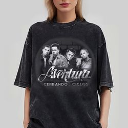 2024 aventura tour concert shirt, bachata shirt, cerrando ciclos, graphic t-shirt merch, unisex garment dyed t-shirt