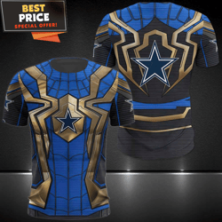 Nfl Dallas Cowboys Blue Golden Spider Man 3d Tshirt, Unique Dallas Cowboys Gifts undefined Best Personalized Gift undefined Unique Gifts I