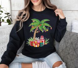 tropical christmas sweatshirt, beach , aloha holiday sweater,happy new year shirt, valentine shirt, t-shirt