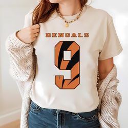 bengals   player number 9 baseball,nfl shirt, super bowl shirt, sport shirt, shirt nfl, superbowl