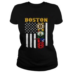 boston new england patriots boston celtics bruins american flag shirt